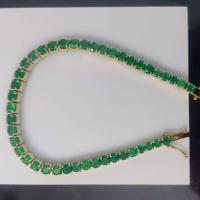 11ct Gold Colombian Emerald Bracelet