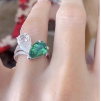 Megan Fox Replica Ring With Colombian Emerald & Zircon 