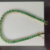 11ct Gold Colombian Emerald Bracelet