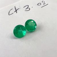 3.02 Ct. Colombian Emerald Pair ( Round)