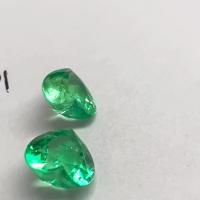 6.15 Ct. Colombian Emerald Pair ( Hearts) 