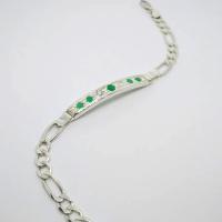 925 Silver Colombian Emerald Bracelet 