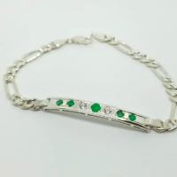 925 Silver Colombian Emerald Bracelet 