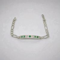 925 Silver Colombian Emerald Bracelet 