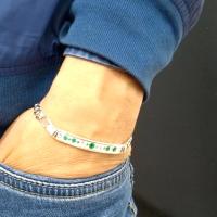 925 Silver Colombian Emerald Bracelet 