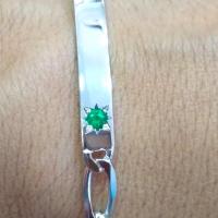 925 Silver Emerald Bracelet with Emerald 