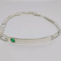 925 Silver Emerald Bracelet with Emerald 