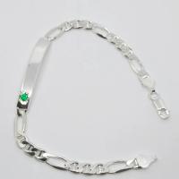 925 Silver Emerald Bracelet with Emerald 