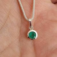 0.60ct Colombian Emerald Pendant 