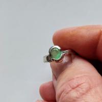 Lot of 10 Emerald Rings in Silver 950  ( Size 7.25 US)  30% Off Sale !