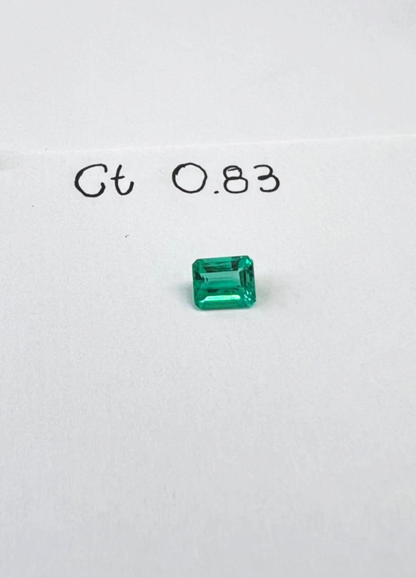 0.83 Ct. Colombian Emerald  (Exceptional)