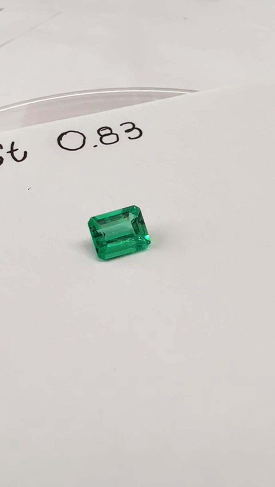 0.83 Ct. Colombian Emerald  (Exceptional)