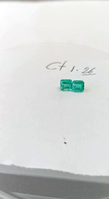 1.26 Colombian Emerald Pair