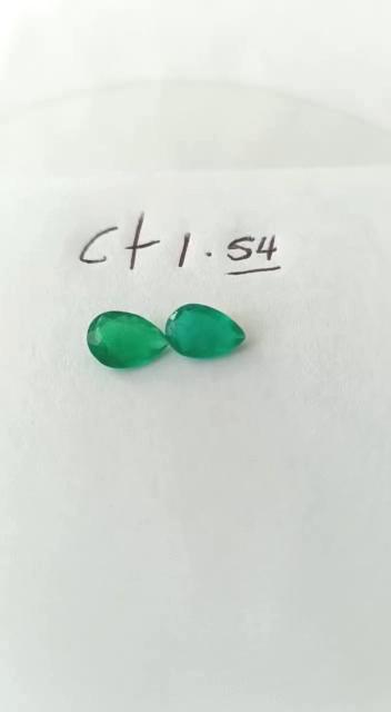 1.54ct Colombian Emerald Pair 