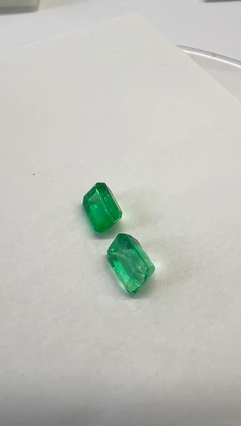 1.93 Ct. Colombian Emerald Pair