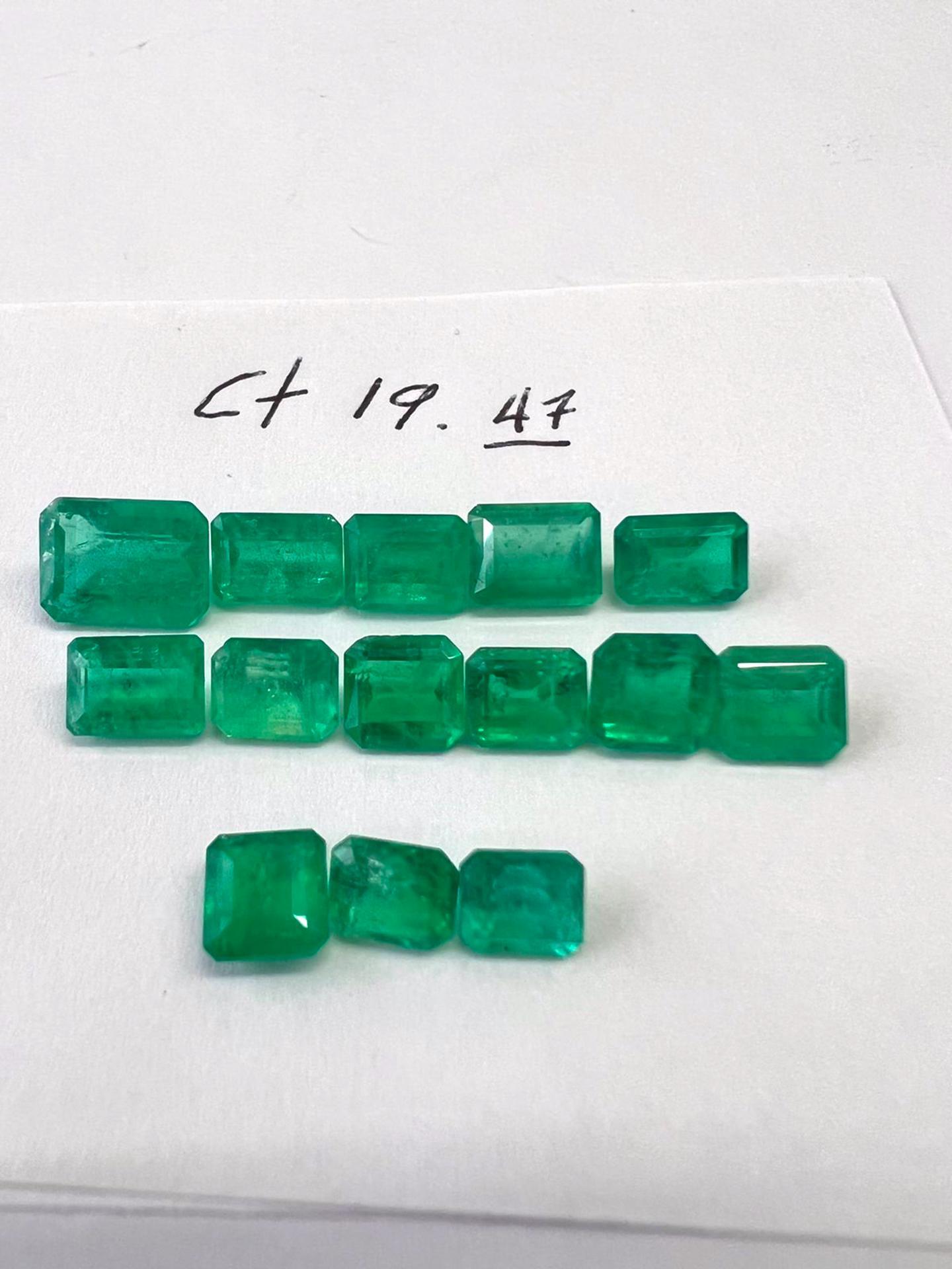 19.47  Colombian Emerald Lot 