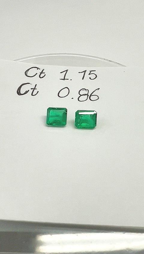 2.02ct Colombian Emerald Pair 