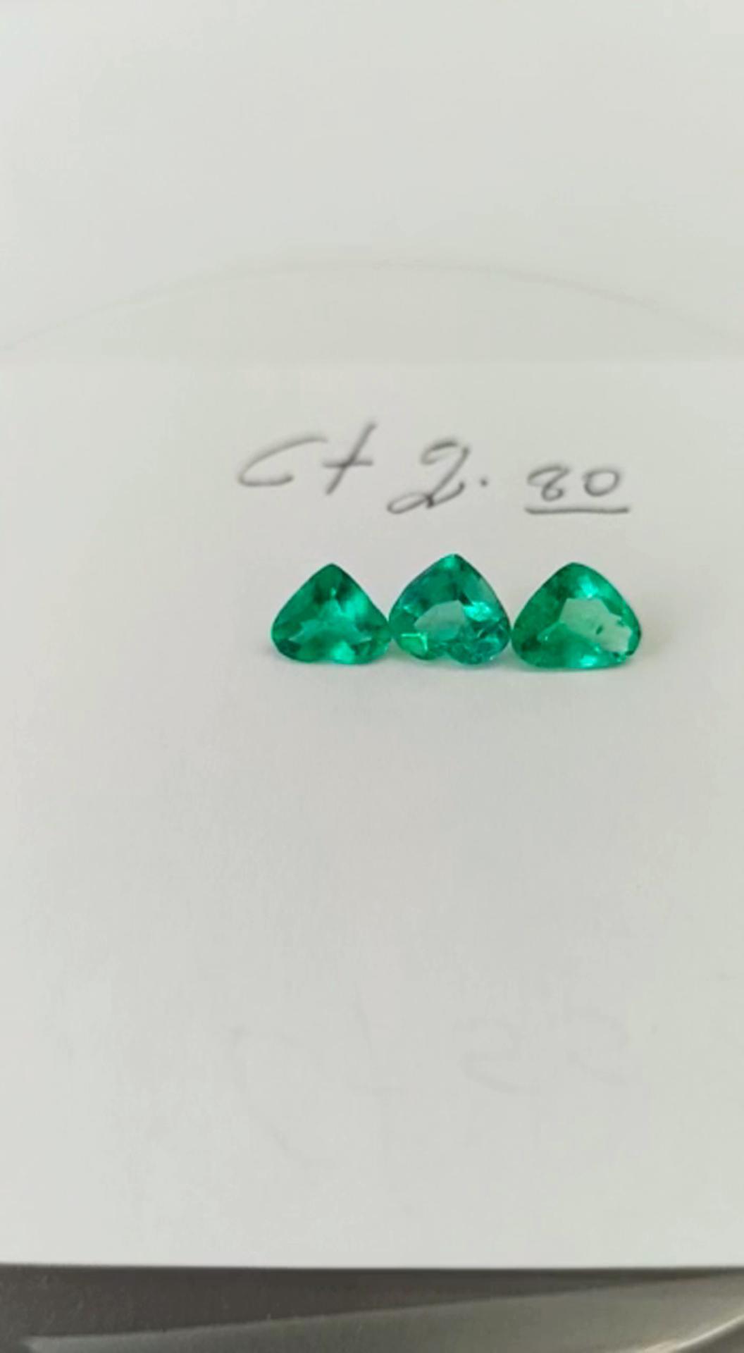 2.80ct Colombian Emerald Set 