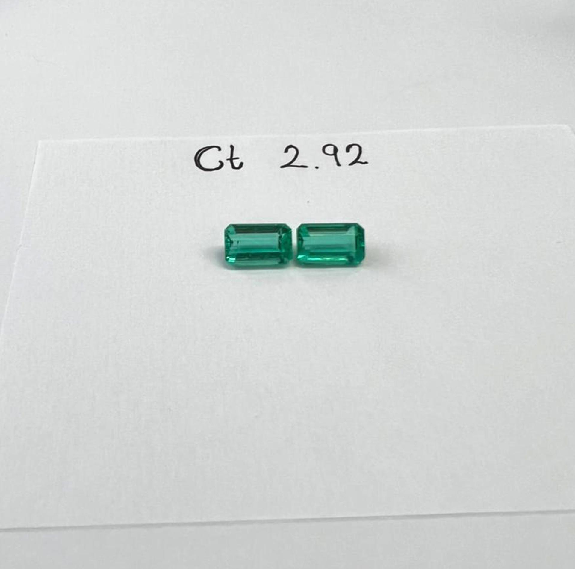 2.92ct Colombian Emerald Pair ( Exceptional) 