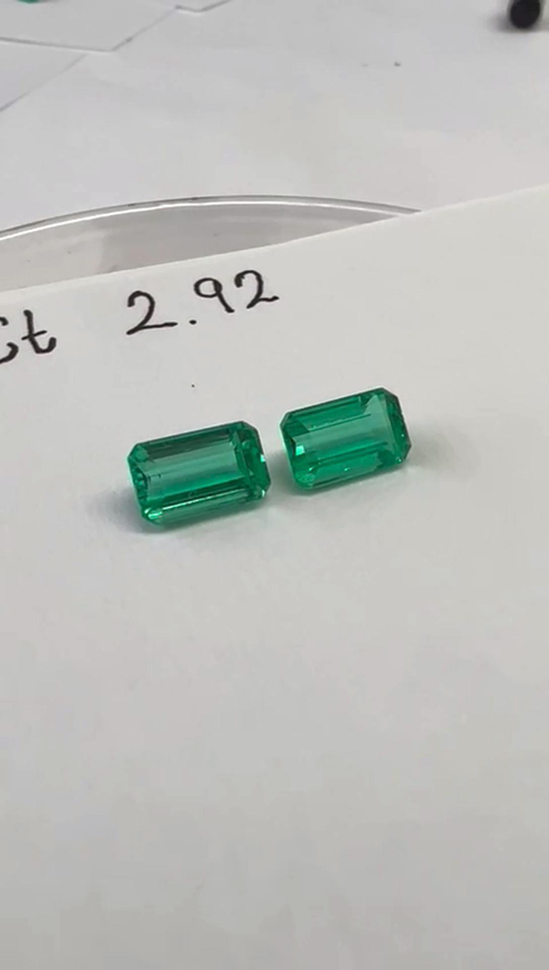 2.92ct Colombian Emerald Pair ( Exceptional) 