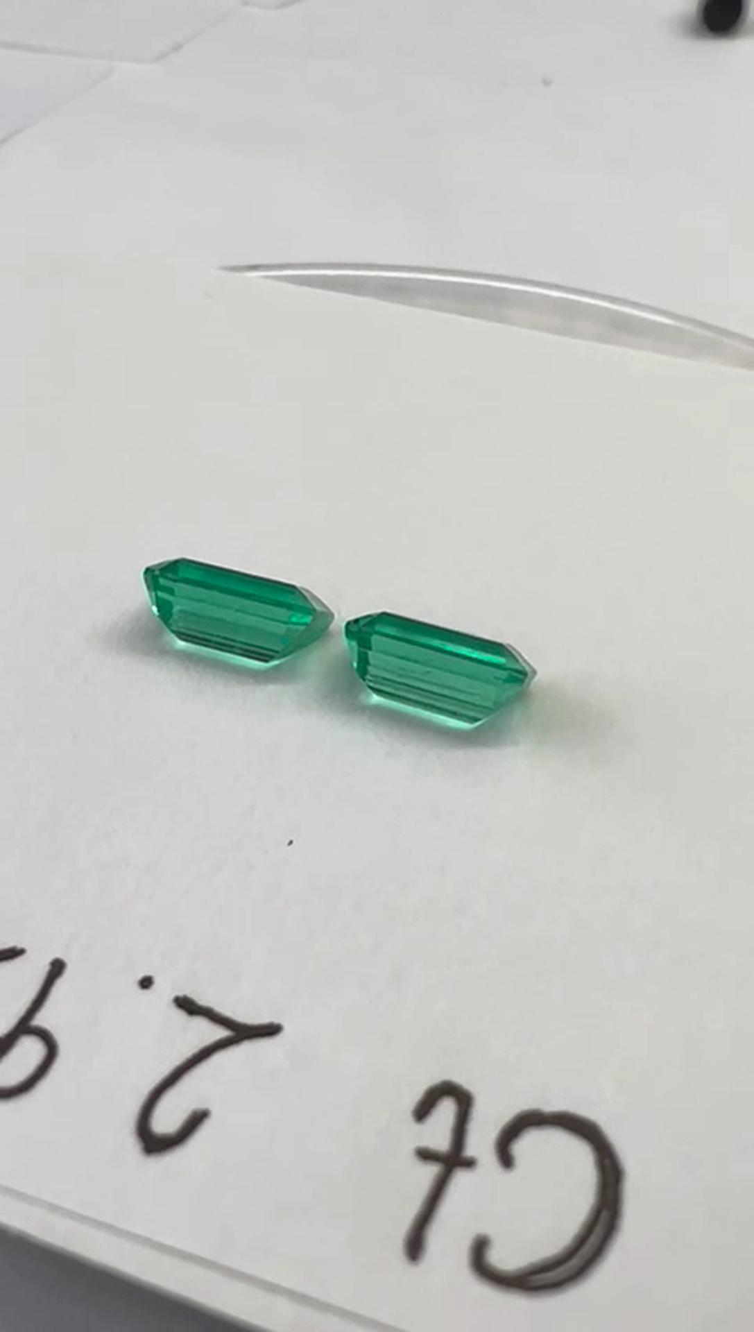 2.92ct Colombian Emerald Pair ( Exceptional) 