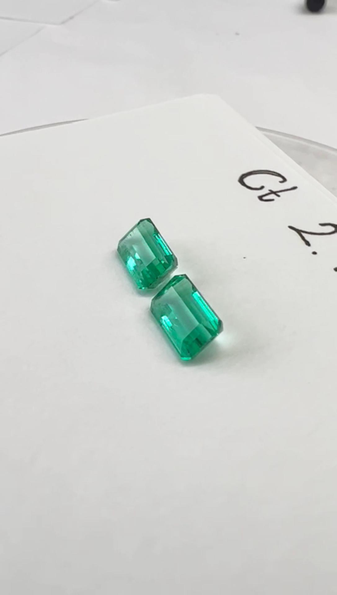 2.92ct Colombian Emerald Pair ( Exceptional) 