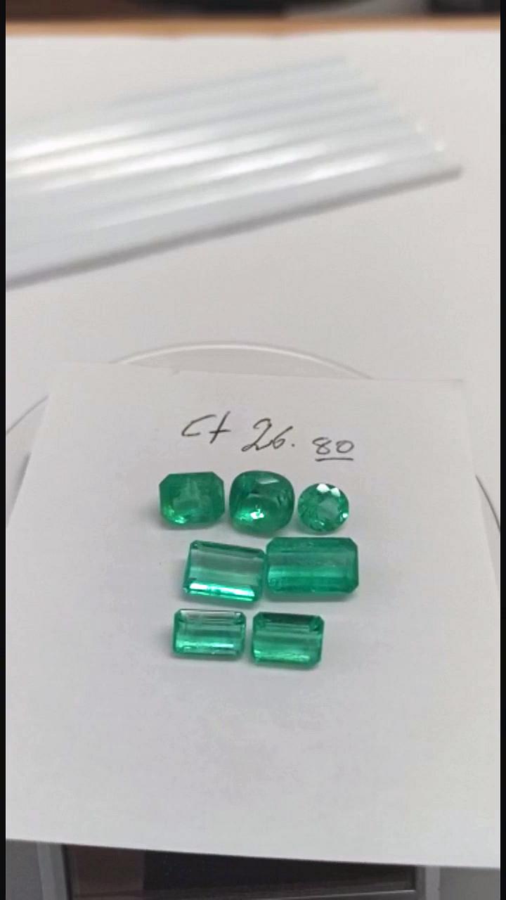 26.80 Ct. Colombian Emerald Lot (Price Per Carat)