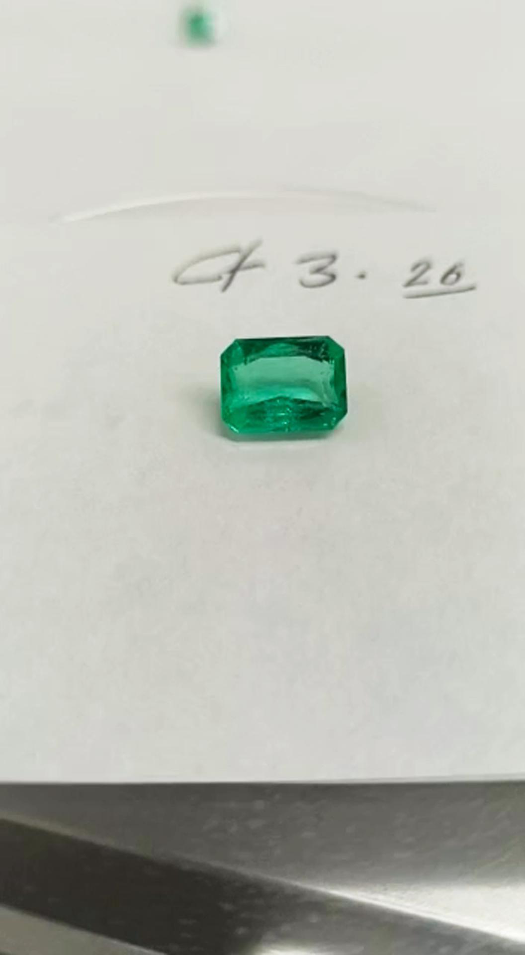 3.26 Princess Cut Colombian Emerald