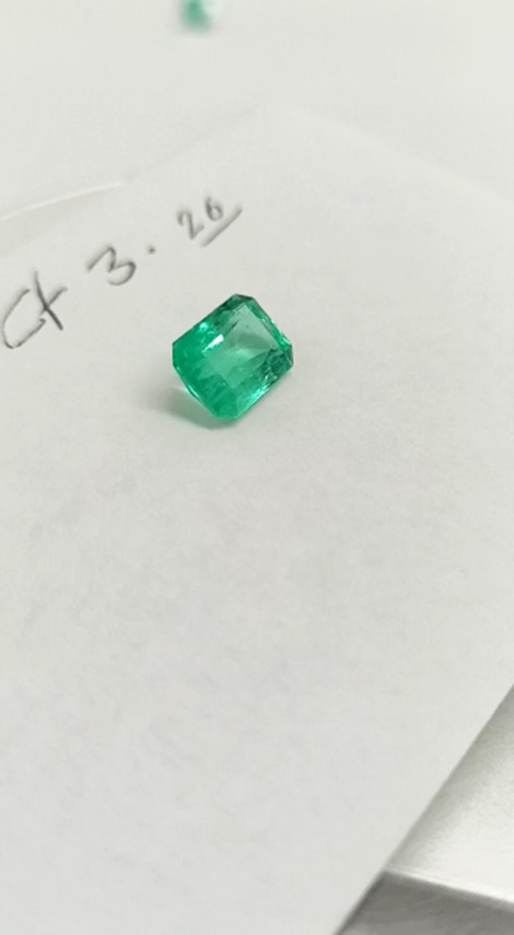 3.26 Princess Cut Colombian Emerald