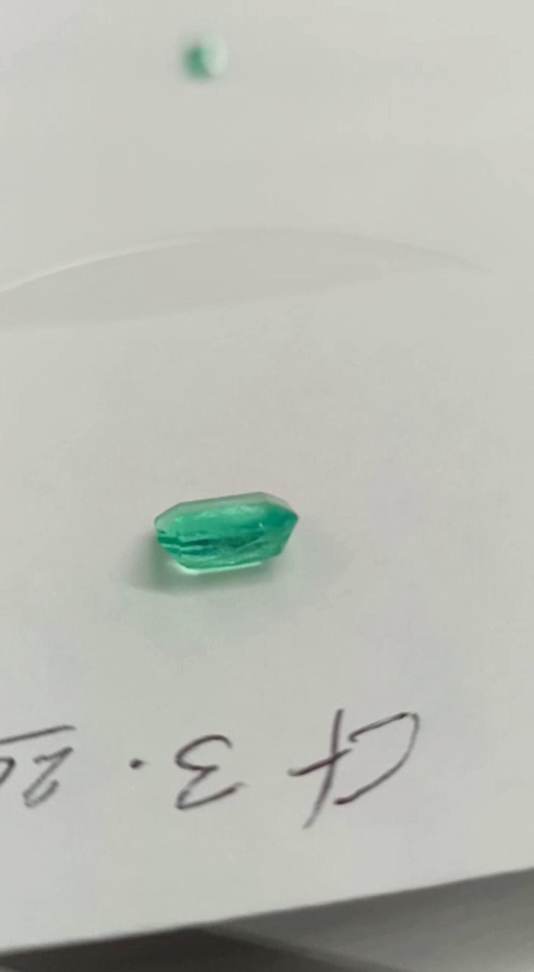 3.26 Princess Cut Colombian Emerald