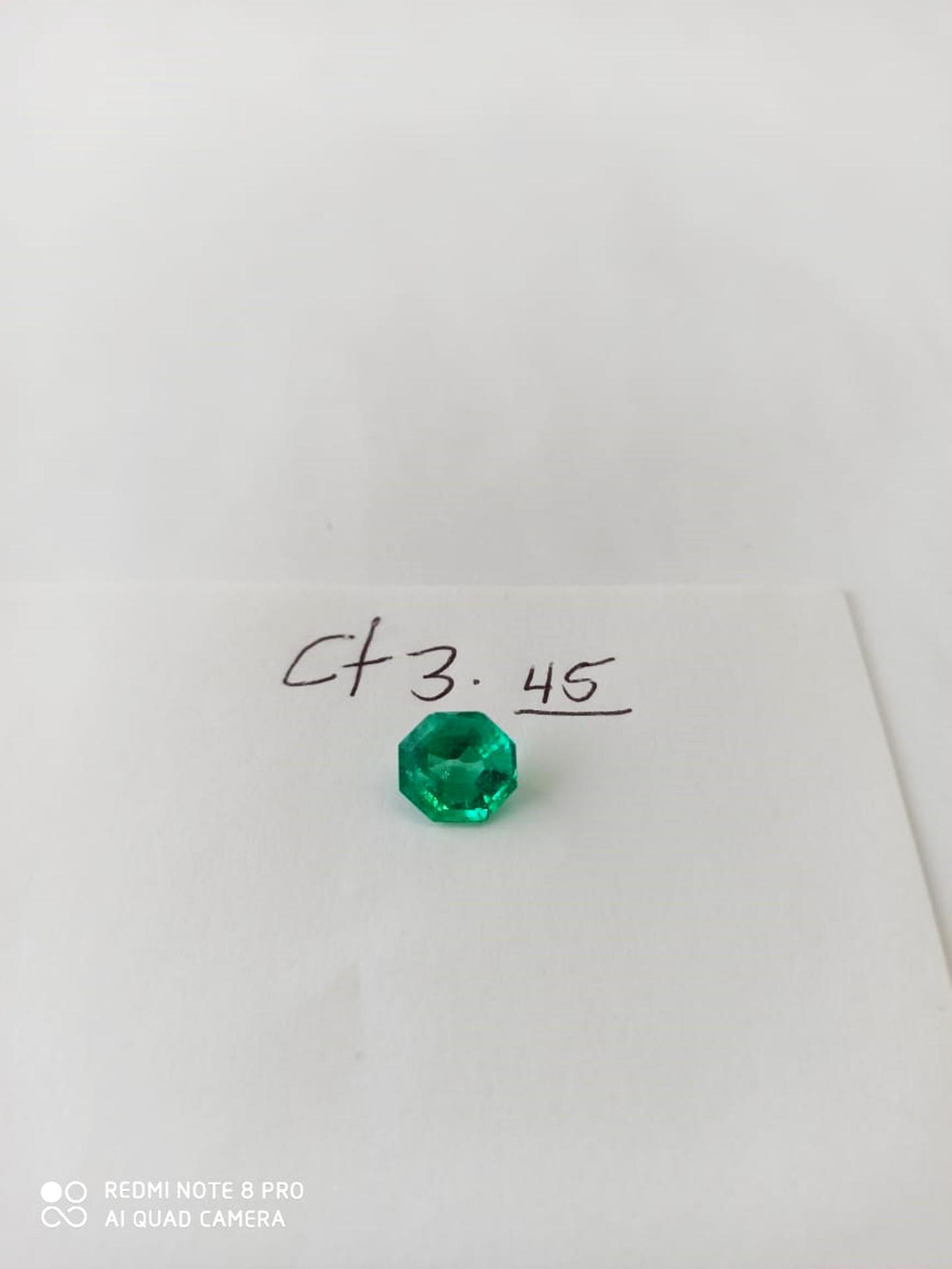 3.45ct  Colombian Emerald (Octagon Cut)