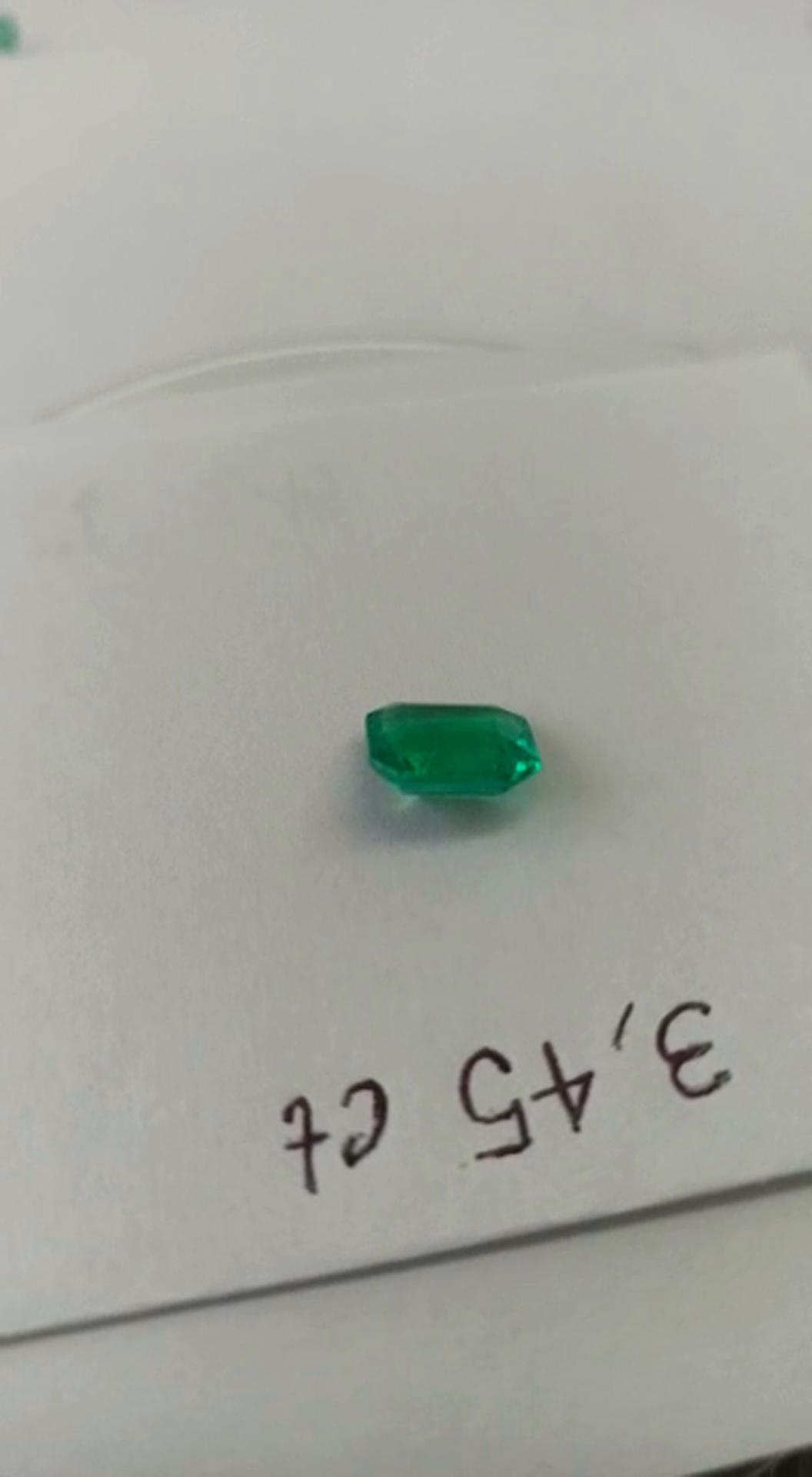 3.45ct Colombian Emerald Cut 