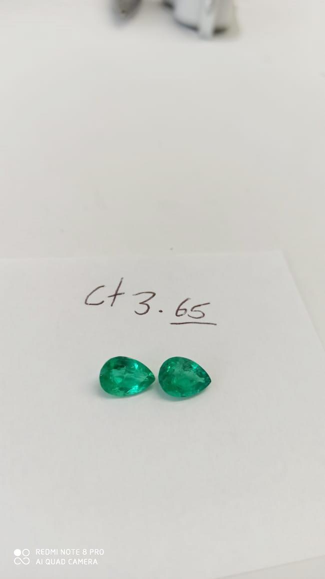 3.65ct Colombian Emerald Pair 