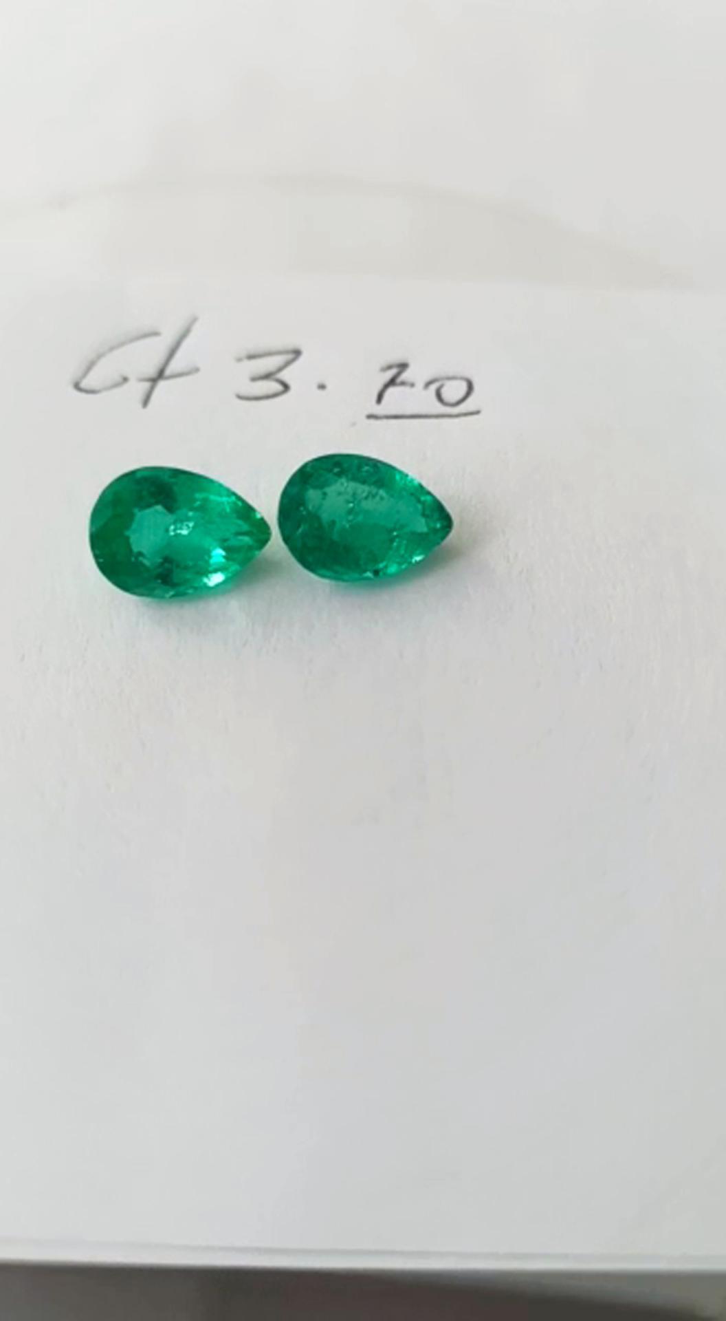 3.70 Ct. Colombian Emerald Pair