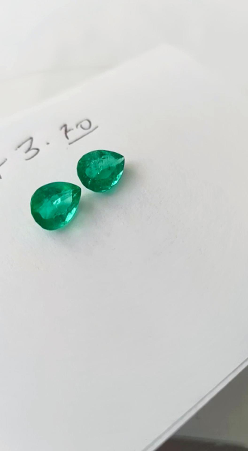 3.70 Ct. Colombian Emerald Pair