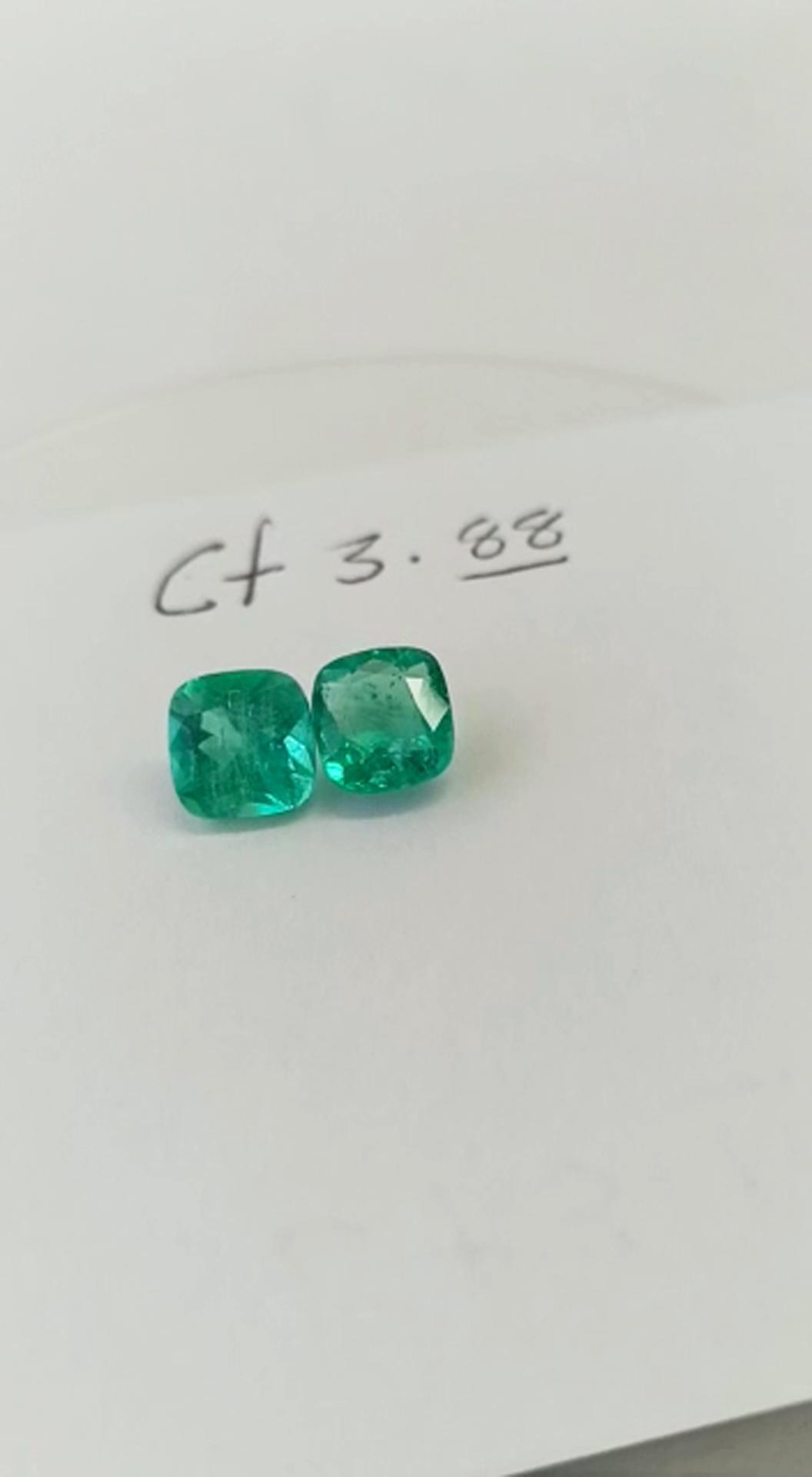 3.88 Ct. Colombian Emerald Pair
