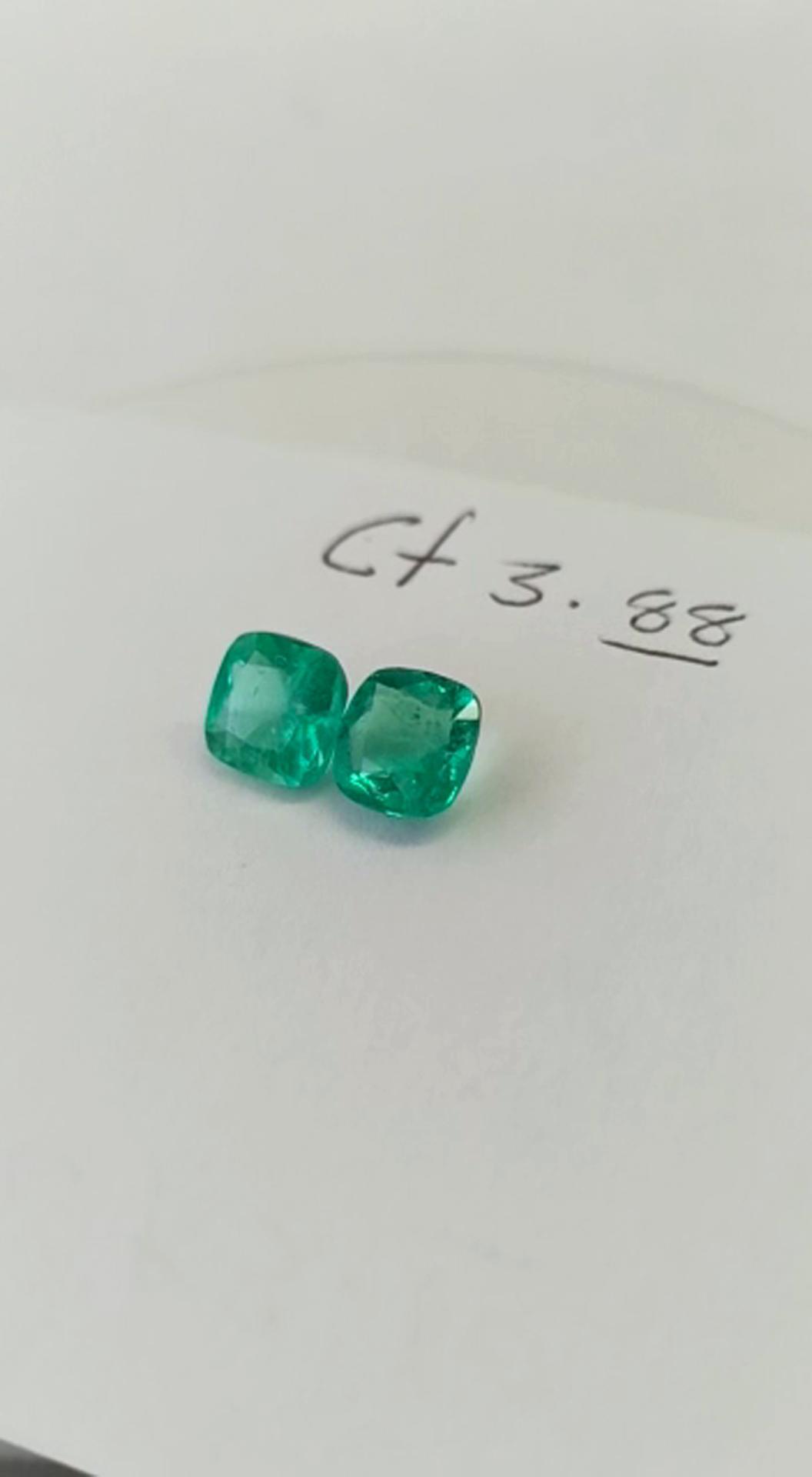 3.88 Ct. Colombian Emerald Pair