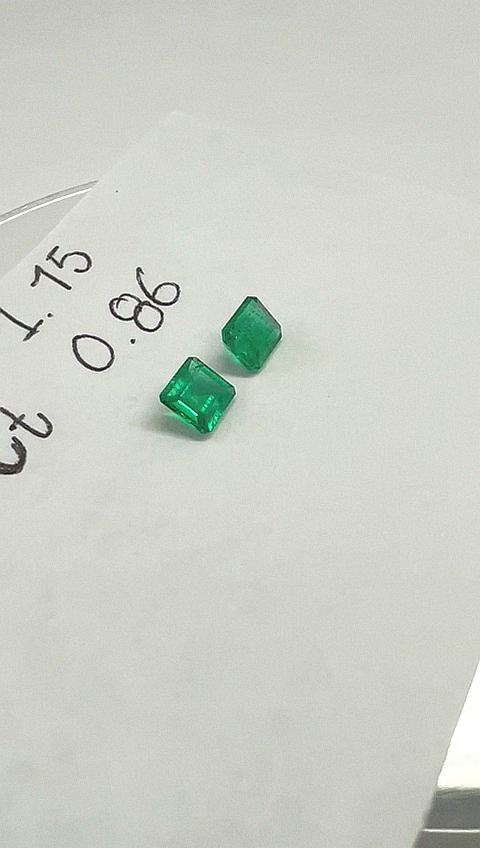 2.02ct Colombian Emerald Pair 