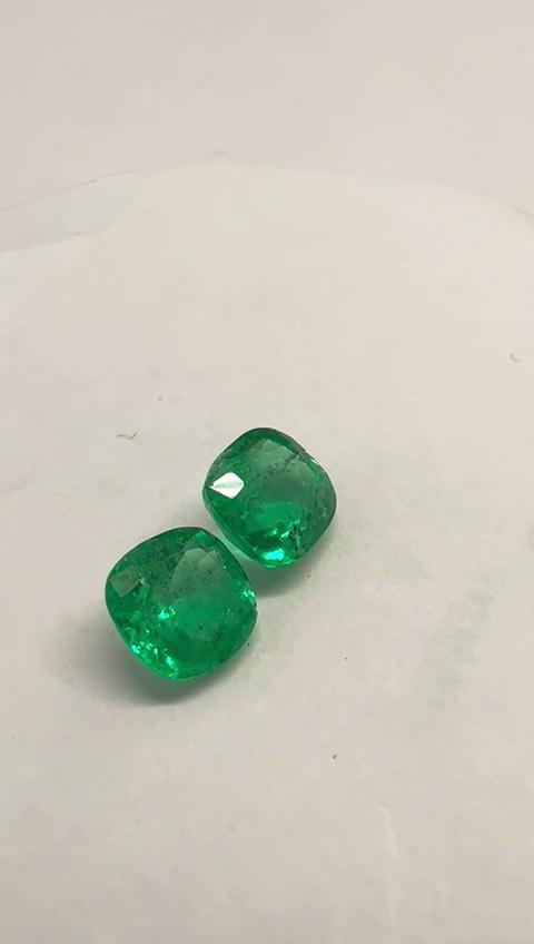 4.21ct Colombian Emerald Pair 