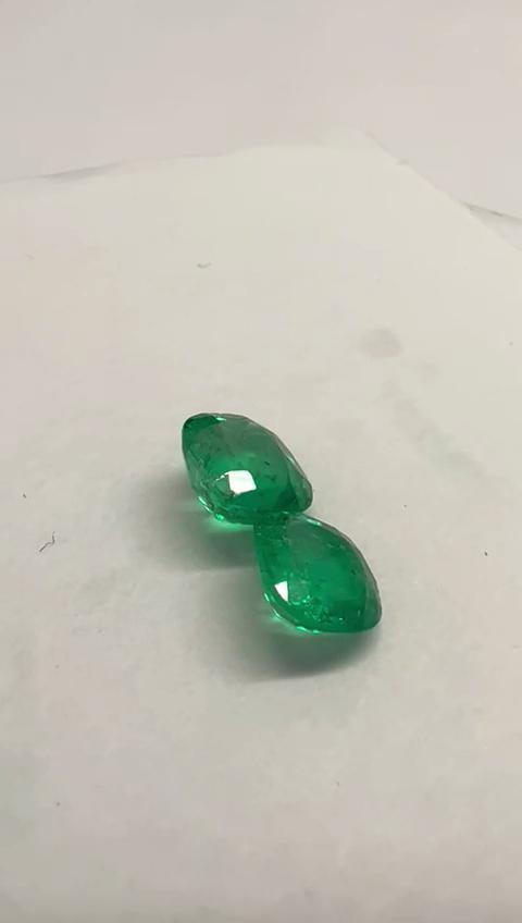 4.21ct Colombian Emerald Pair 