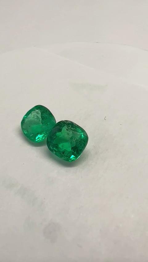 4.21ct Colombian Emerald Pair 