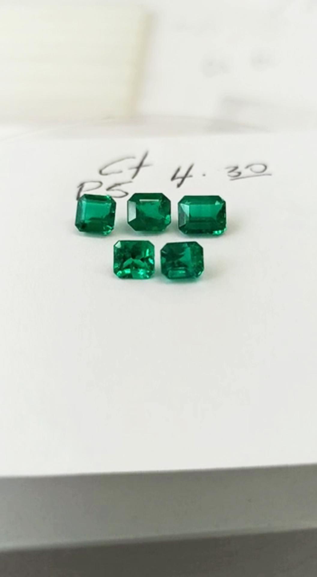 4.30 Ct. Exceptional Emerald Set