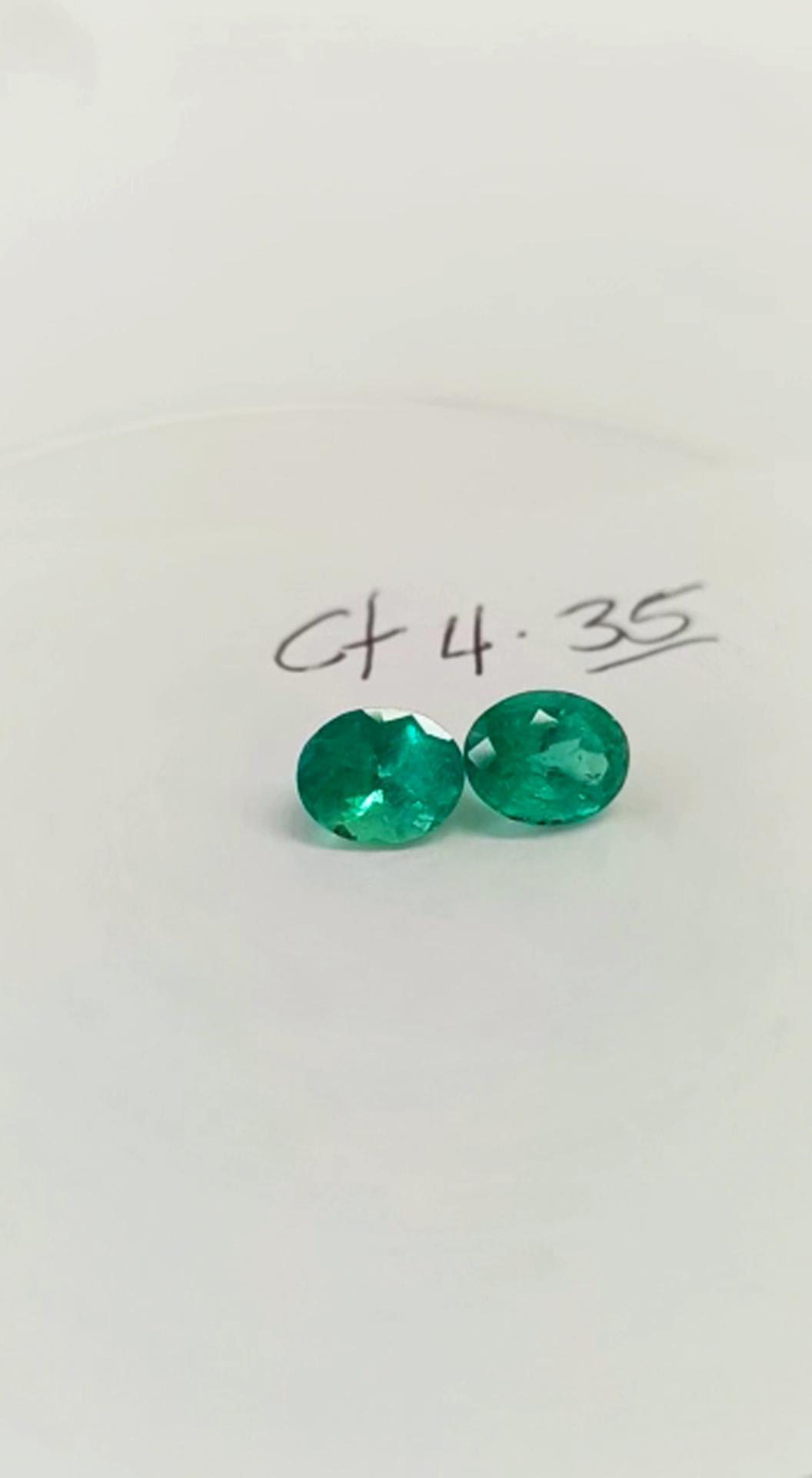 4.35 Ct. Colombian Emerald Pair