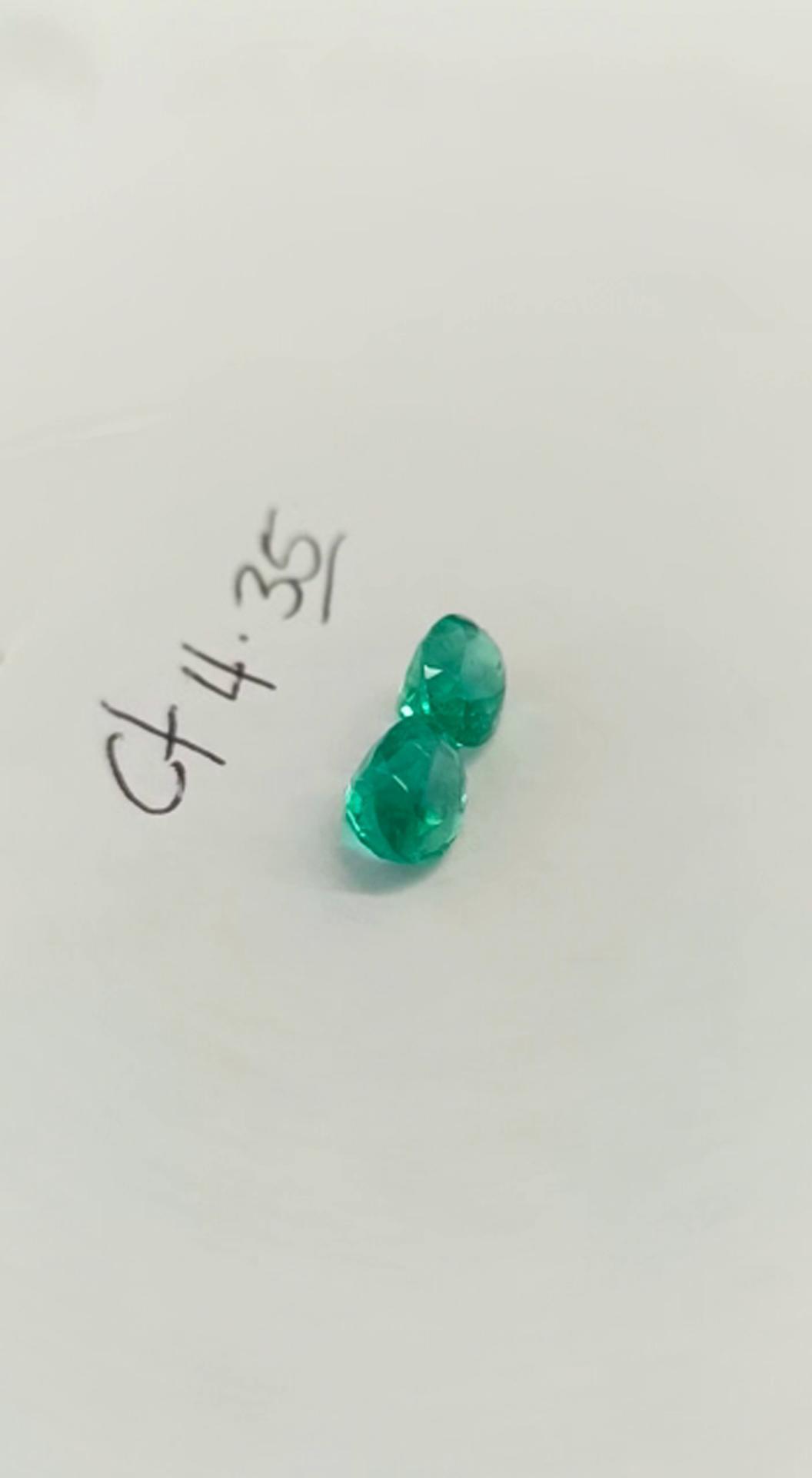 4.35 Ct. Colombian Emerald Pair