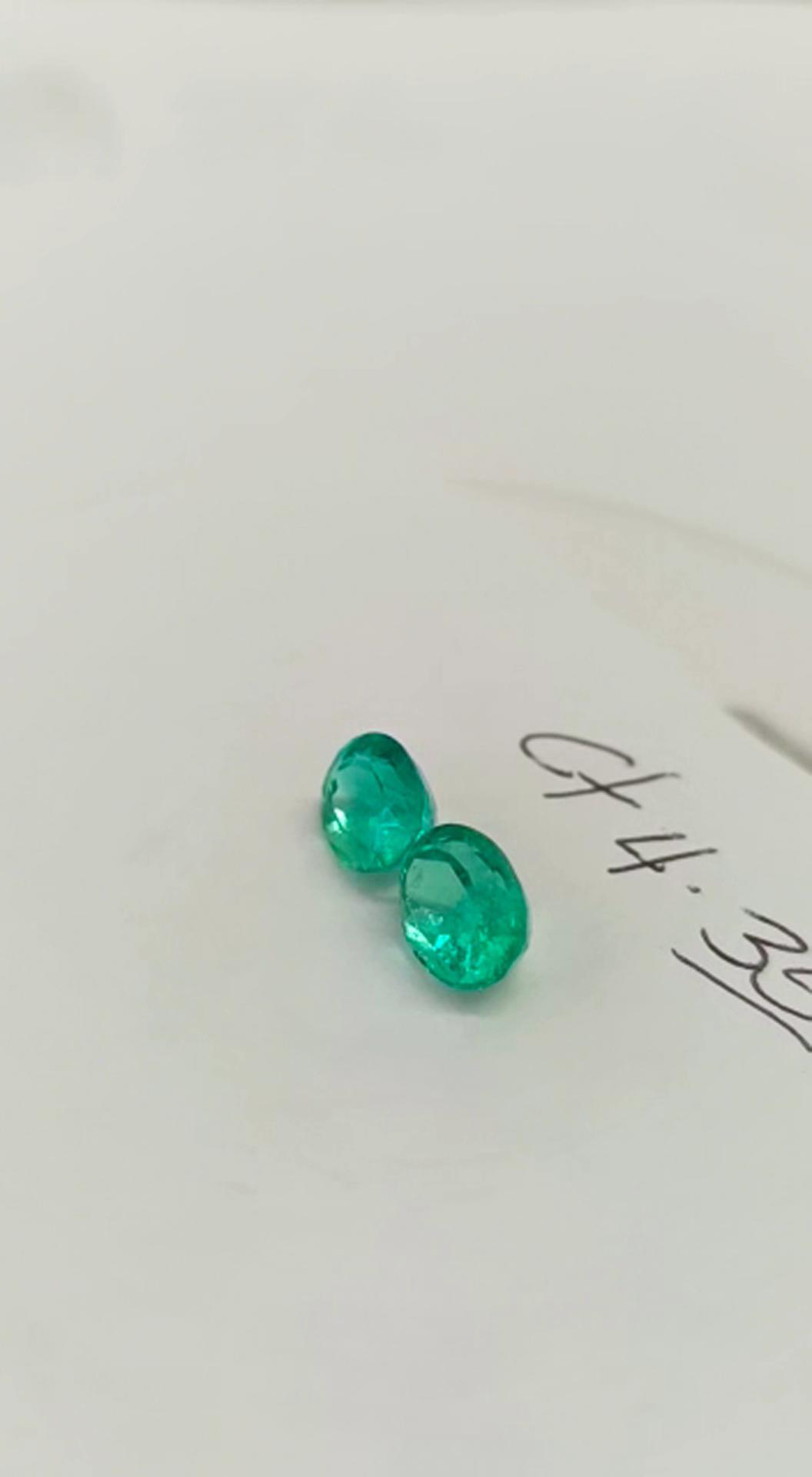 4.35 Ct. Colombian Emerald Pair