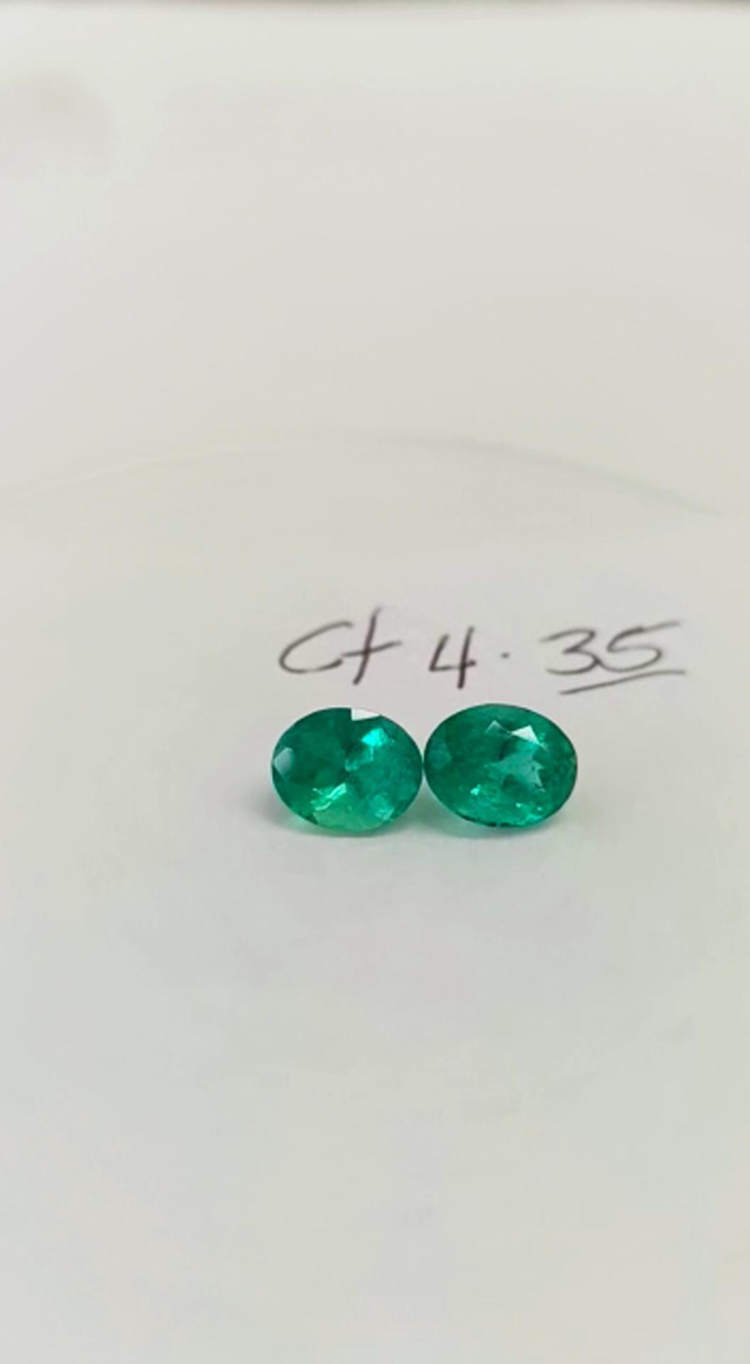 4.37 Ct. Colombian Emerald Pair (Oval)