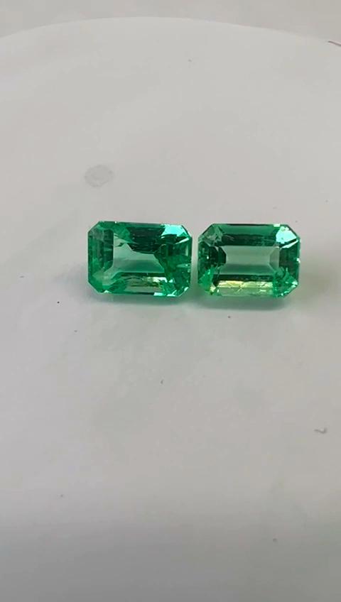 4.45 Ct. Colombian Emerald Pair