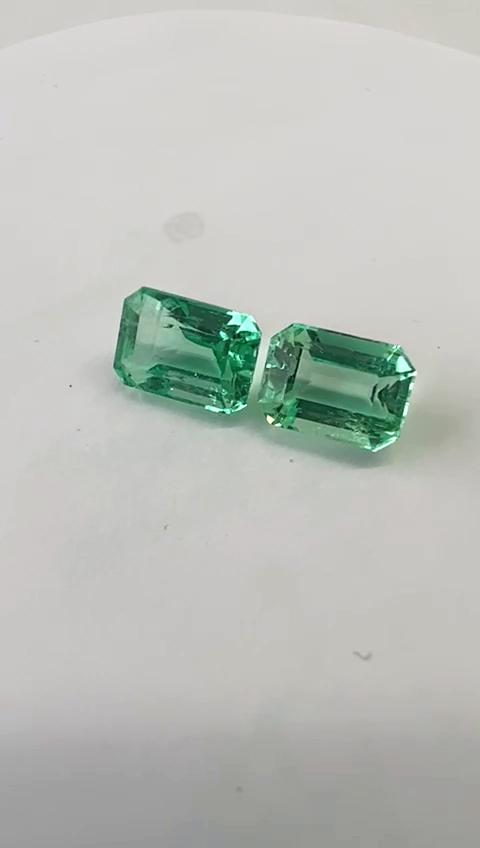 4.45 Ct. Colombian Emerald Pair
