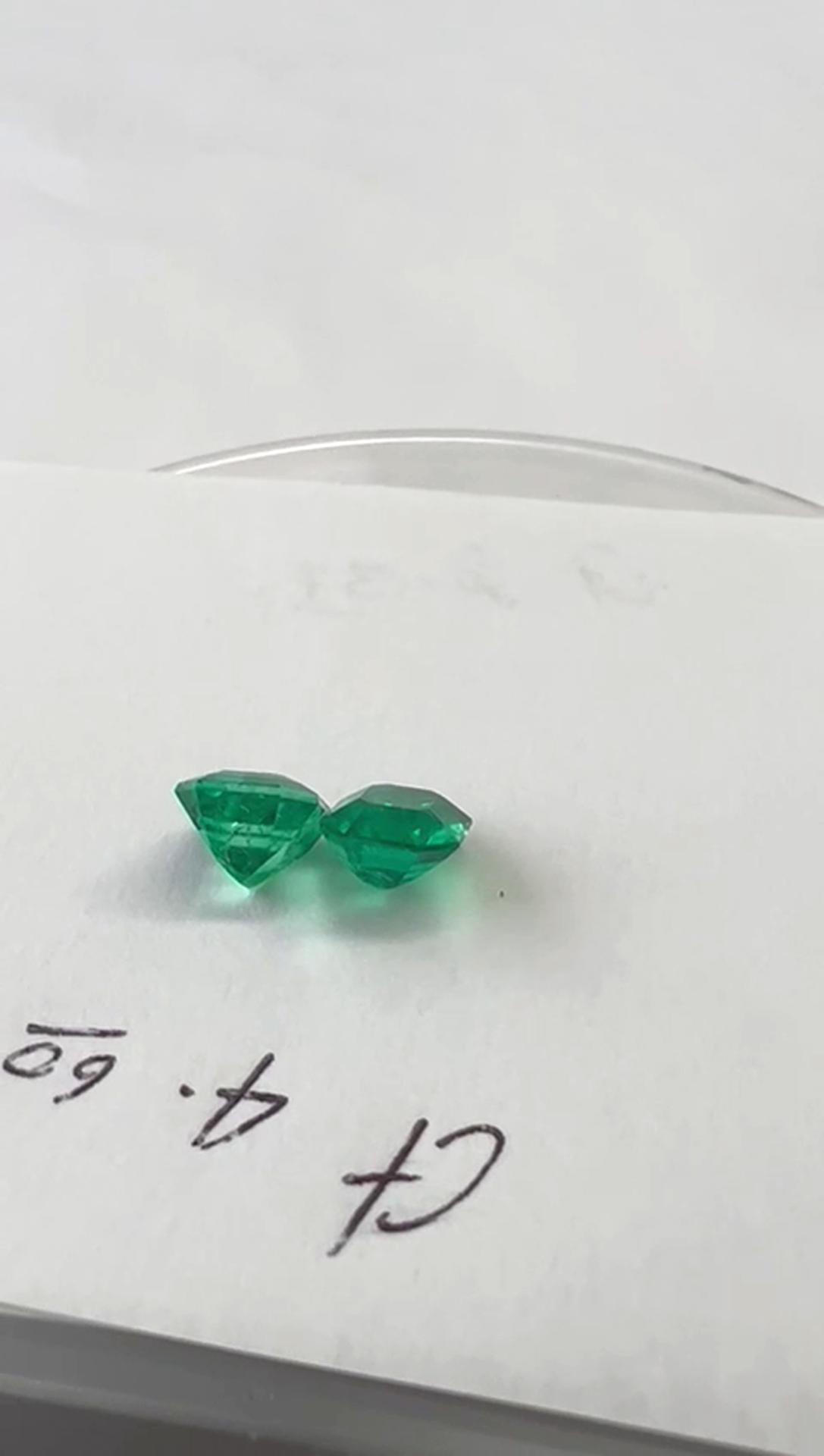 4.60ct Colombian Emerald Pair 