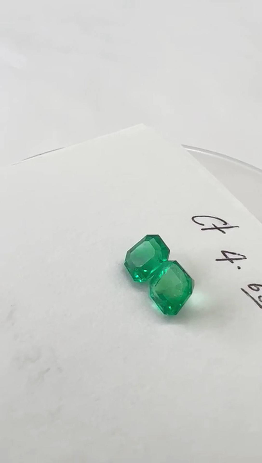 4.60ct Colombian Emerald Pair 